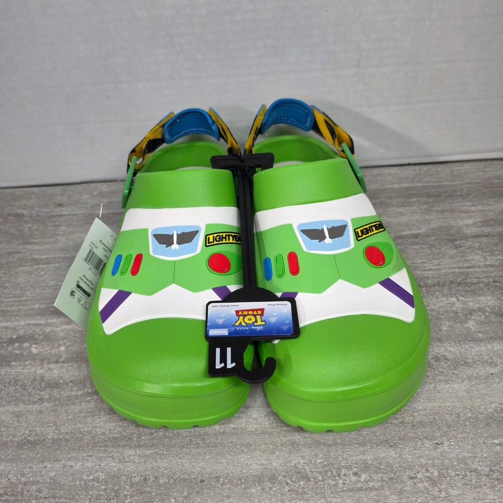 Ground Up Disney Toy Story Buzz Lightyear Clogs Mens 11 Green new